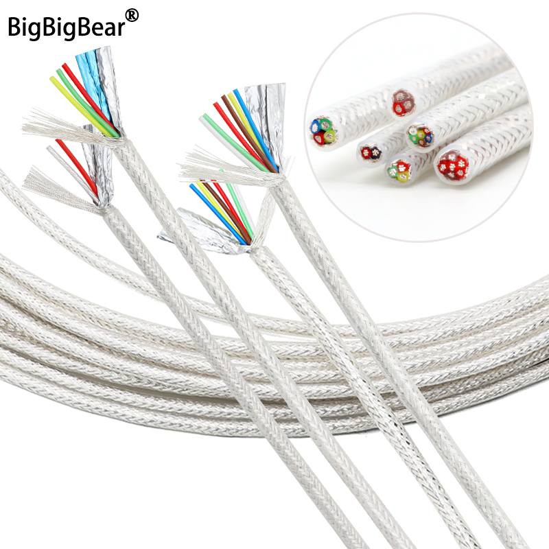 Audio Jumper Wire - 1/5/10m FEP Shielded Wires 2 3