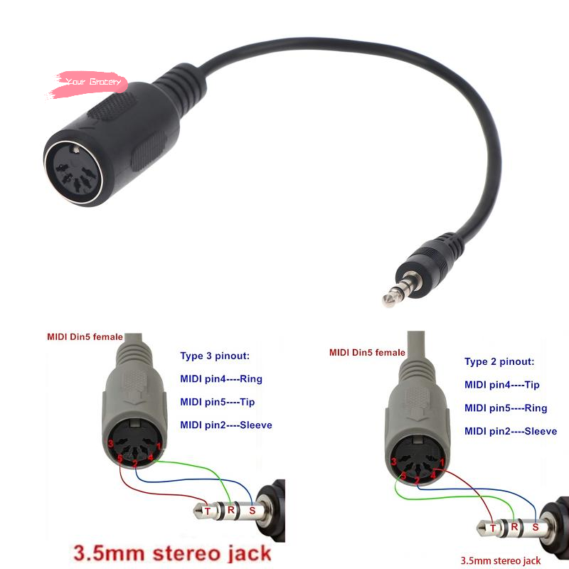 Trs Cable - Y-MIDI Din 5 To 3.5mm TRS