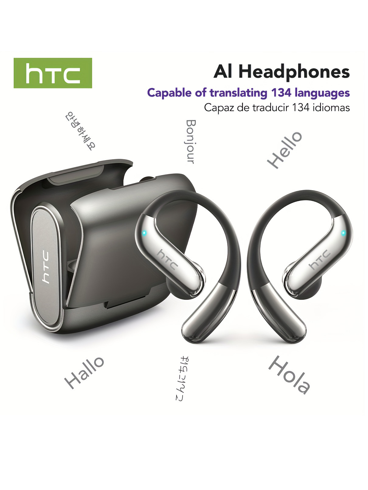 Woofer - Open-ear Bluetooth Headphones HTC 30 Hrs