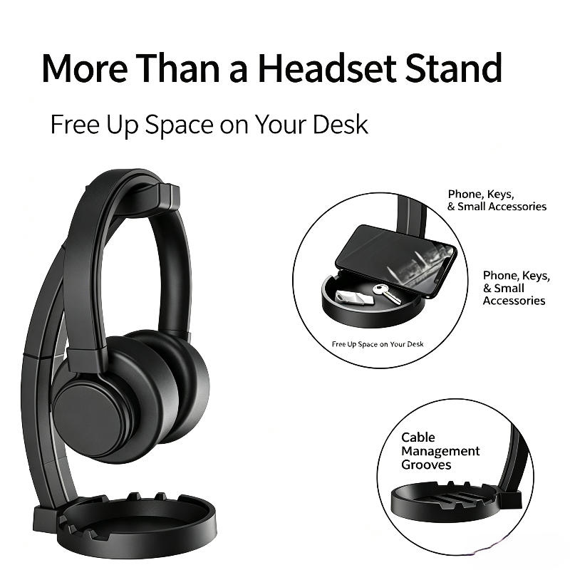 Headphone Stand With Storage T - Headphone Parts 评论和价格