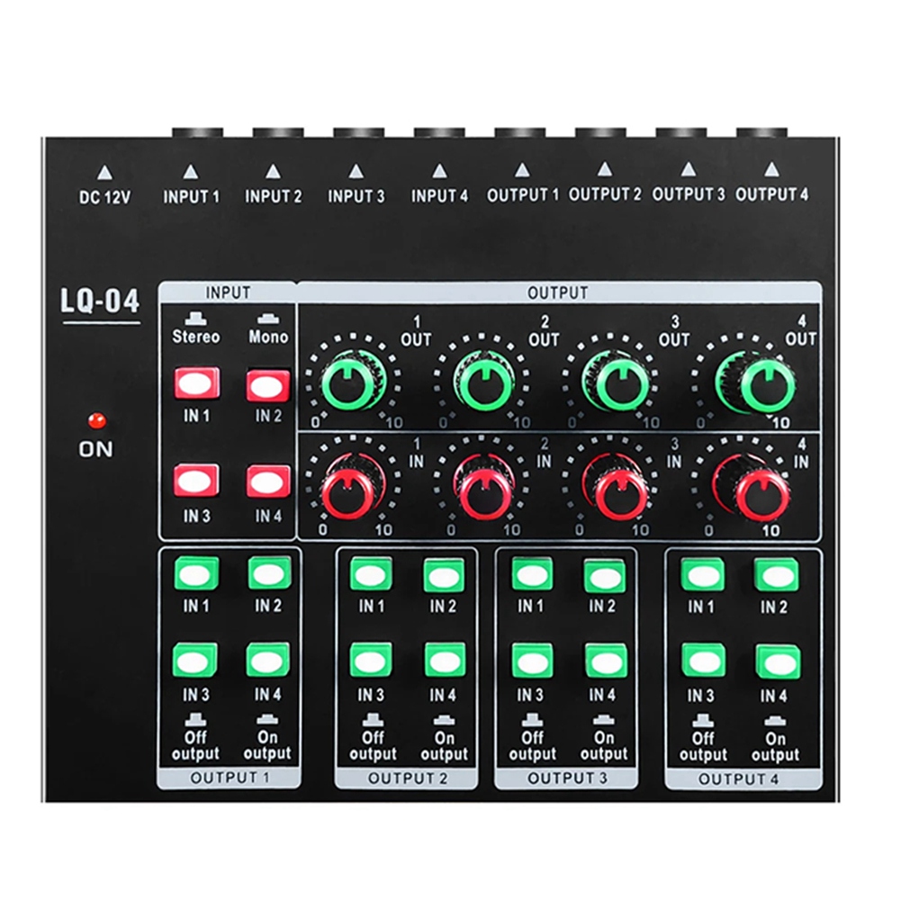 (MEOF] -LQ04 4-Channel Mixer 4 - Headphone Amplifier 评论和价格