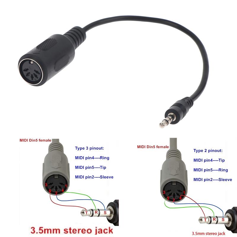 [New] MIDI Din 5 To 3.5mm TRS  - Trs Cable 评论和价格