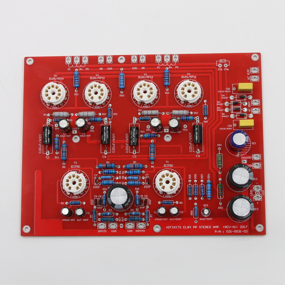 HiFi EL84+ECF80 Stereo Push Pu - Hifi Amplifier Board 评论和价格