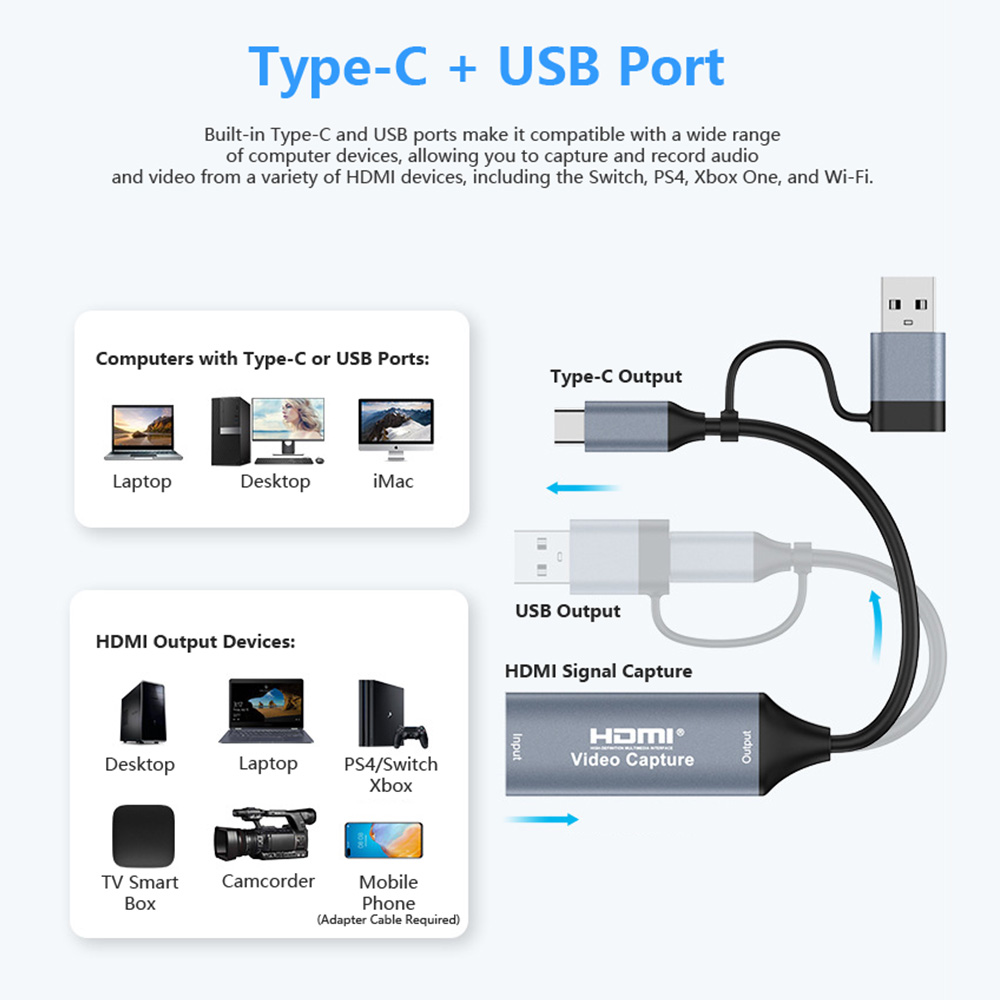 4K 2 in 1 USB 2.0 Video Captur - Usb Sound Card 评论和价格