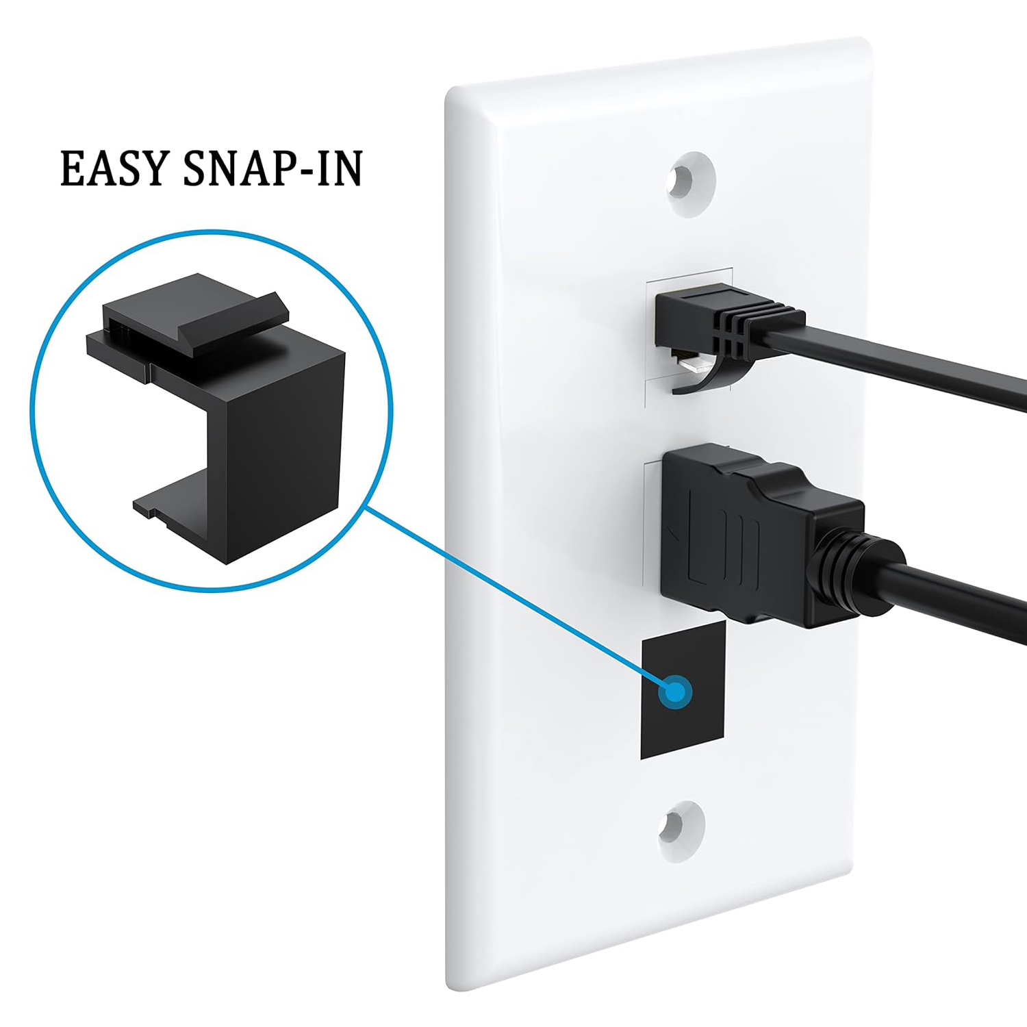 ZoeRax 30-Pack Blank Keystone  - Rj45 Jack 评论和价格