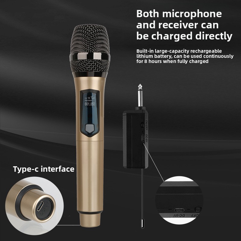 Wireless Microphone 2 Channels - Ribbon Microphone 评论和价格