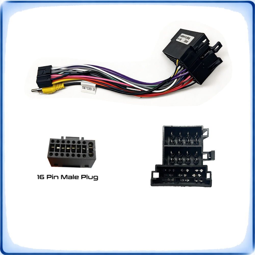 ISO to 16Pin Car Radio Wiring  - Audio Cable Rca 评论和价格