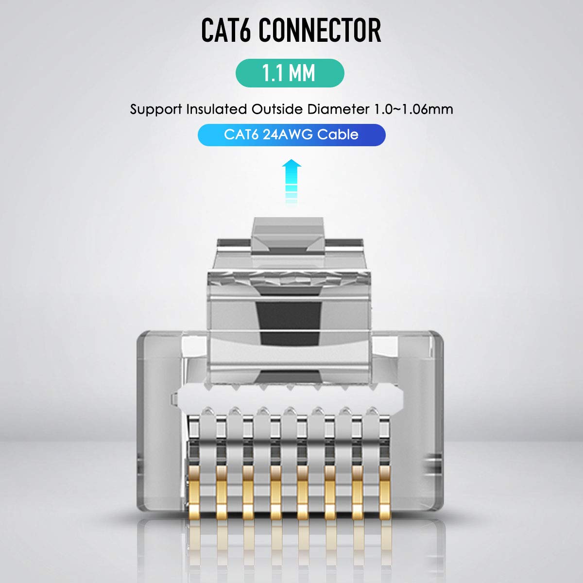 ZoeRax 100pcs Shielded RJ45 CA - Rj45 Jack 评论和价格