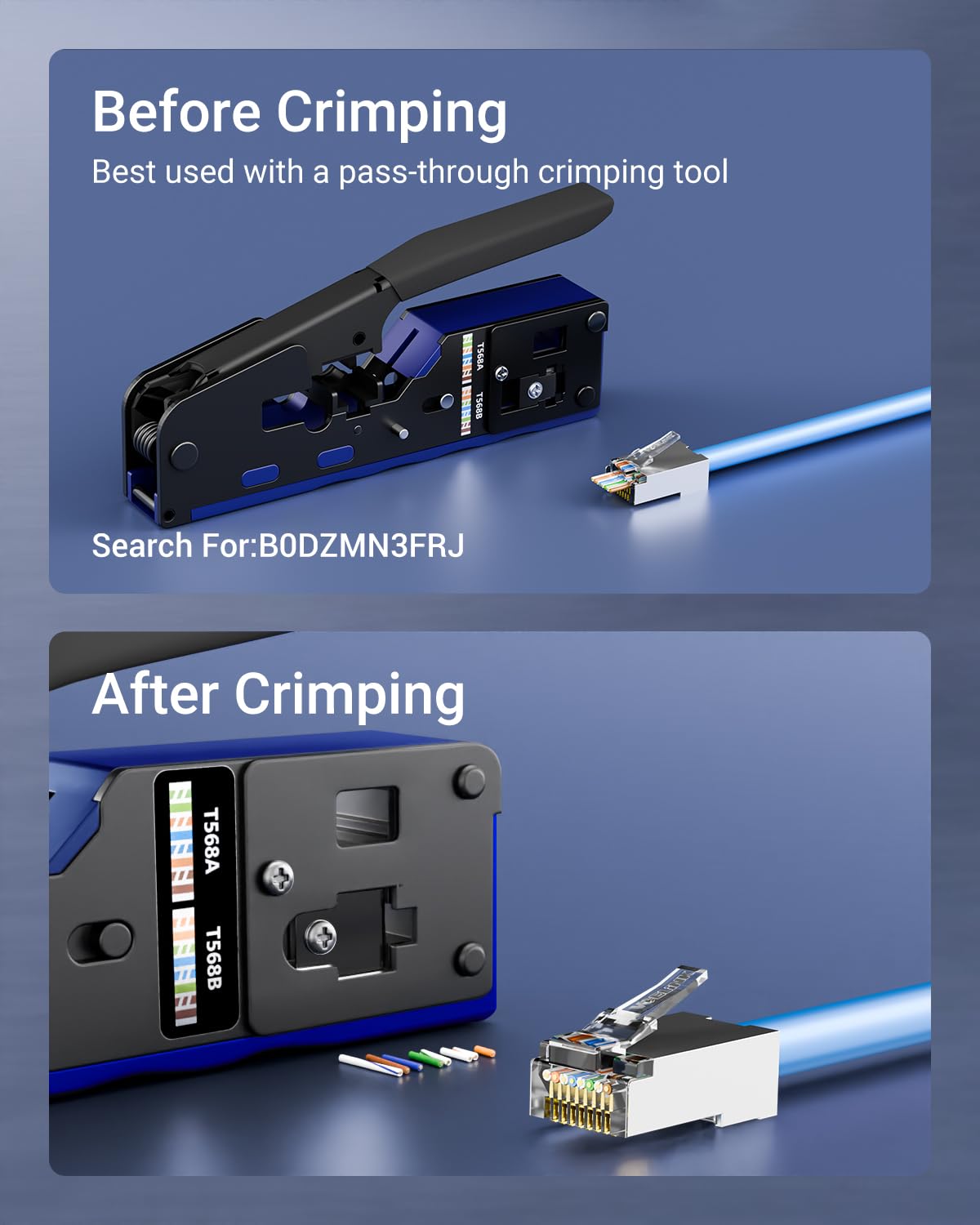 Cat 6 Shielded Pass Through RJ - Rj45 Jack 评论和价格