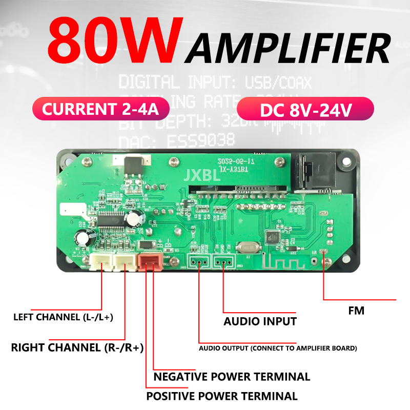 80W Bluetooth 5.0 MP3 Decoder  - Dac Board 评论和价格
