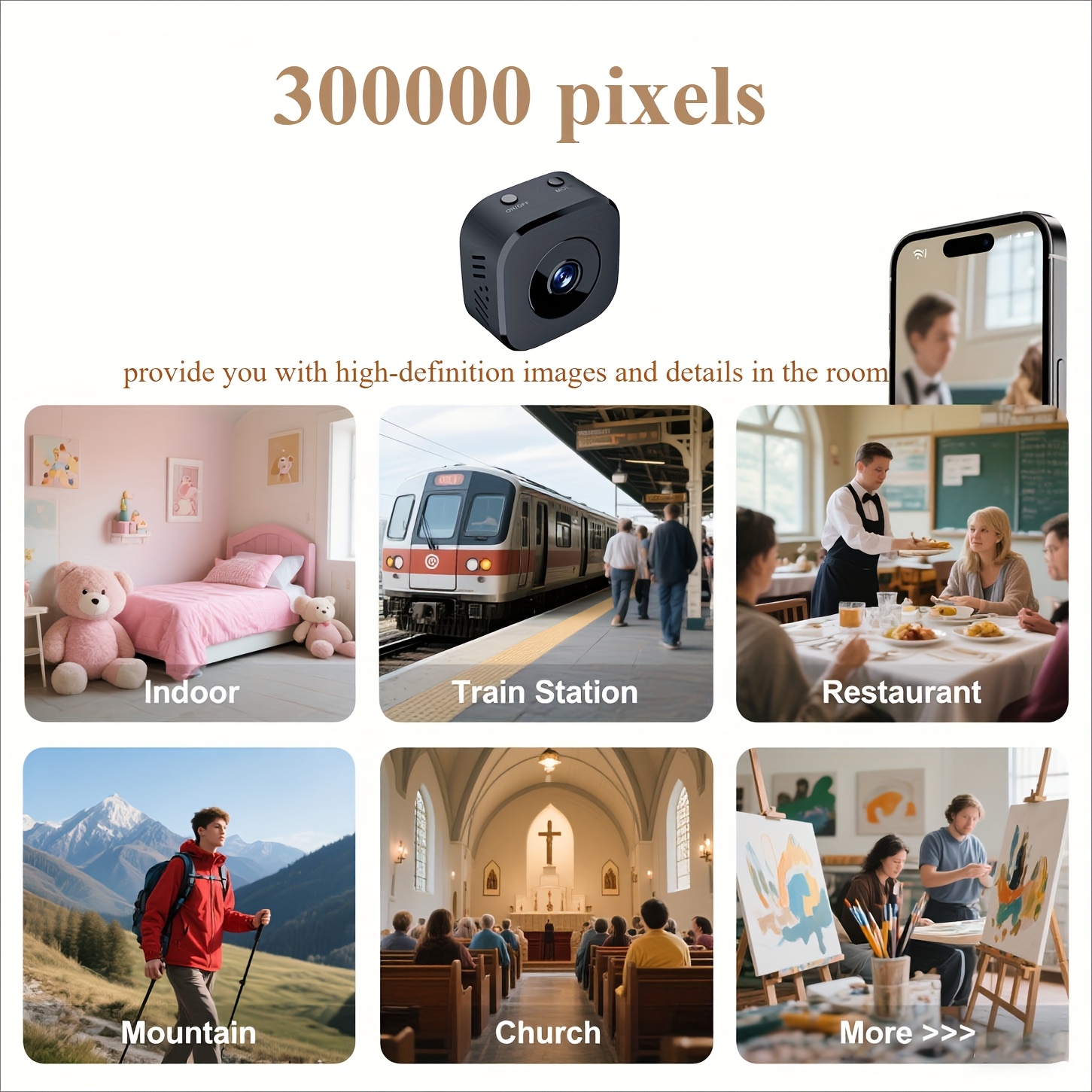 1080P HD Mini WiFi Camera Indo - Usb Sound Card 评论和价格