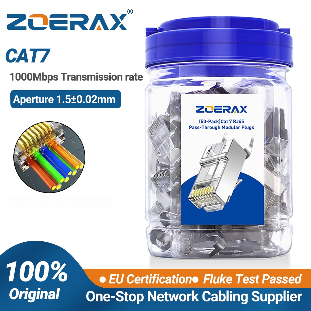 ZoeRax 50-Pack Shielded RJ45 C - Rj45 Jack 评论和价格