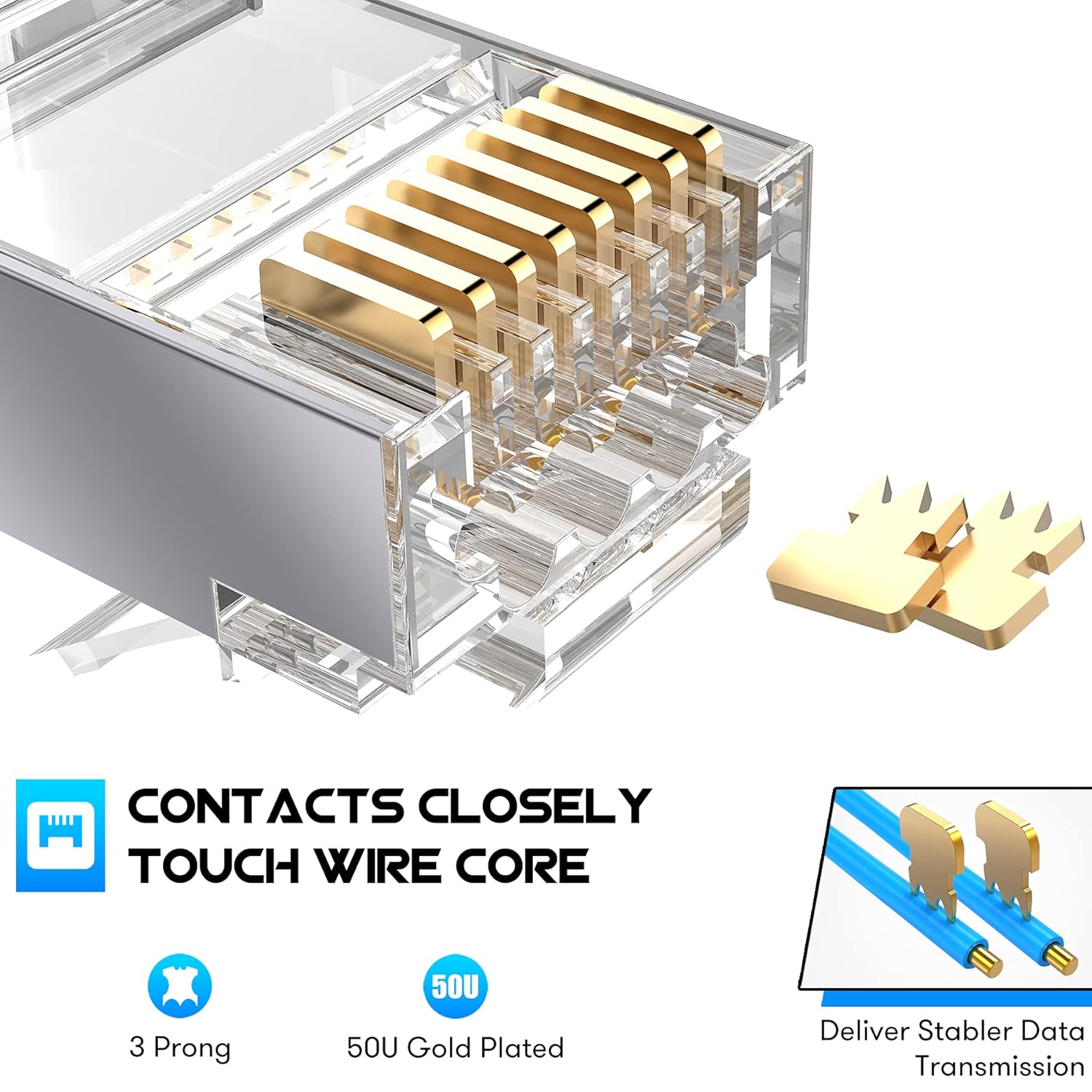 ZoeRax 50-Pack Shielded RJ45 C - Rj45 Jack 评论和价格