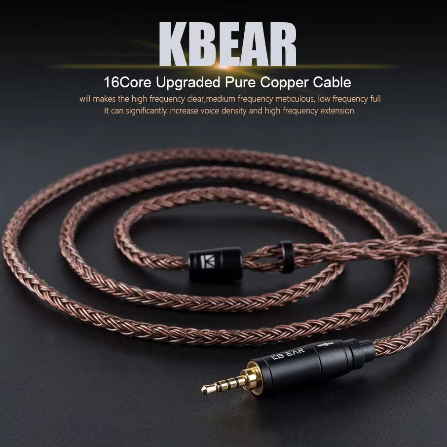 KBEAR 16 core 2-pin IEM headph - Trs Cable 评论和价格
