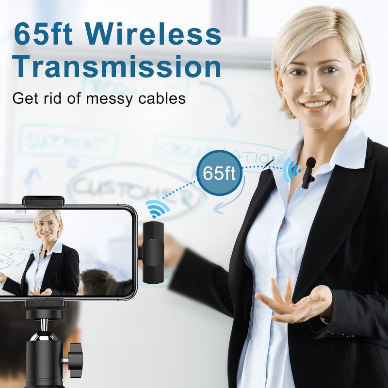 Wireless Lavalier Microphone f - Condenser Microphone Kit 评论和价格