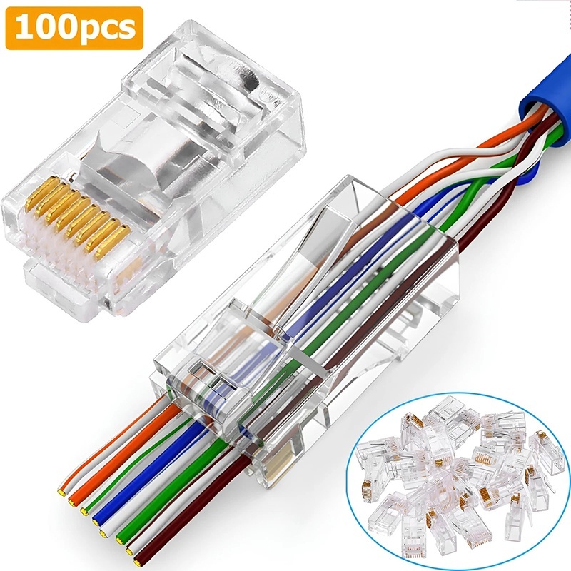 100pcs Cat6 Cat6e CAT5e RJ45 C - Rj45 Jack 评论和价格