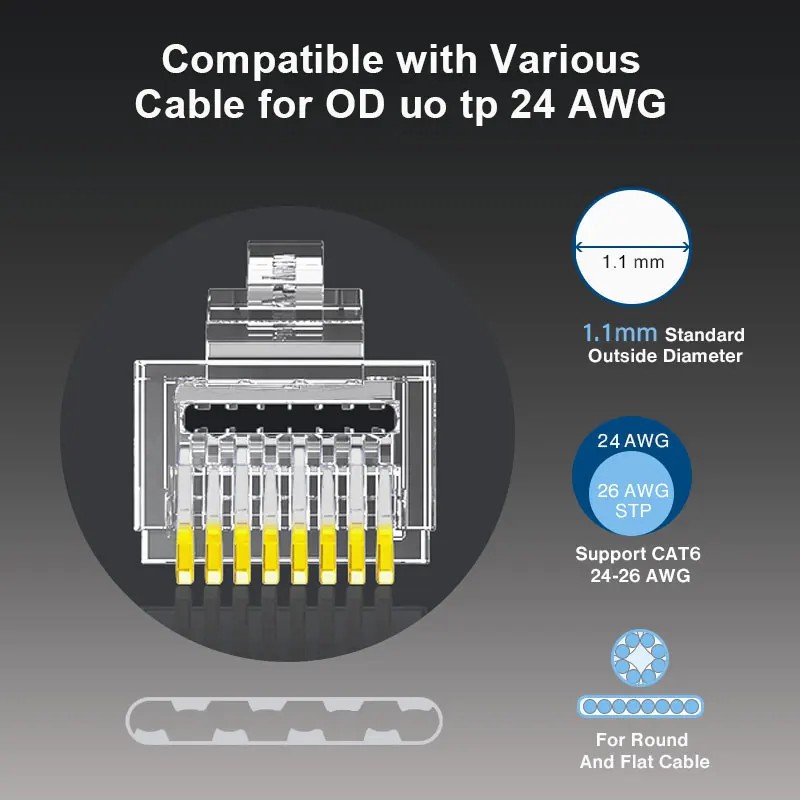 ZOERAX 50/100 PCS RJ45 Pass Th - Rj45 Jack 评论和价格
