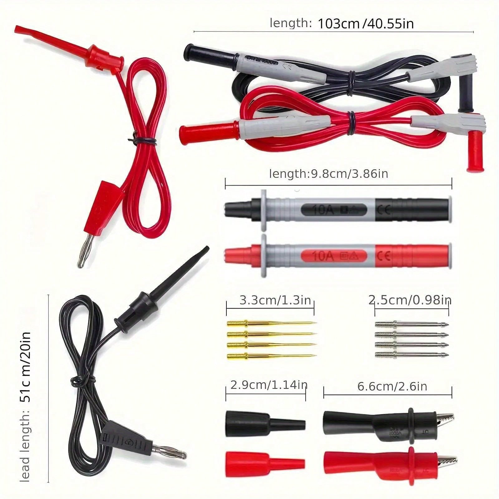 18pcs P1308B Test Lead Kit 4MM - Banana Plug 评论和价格
