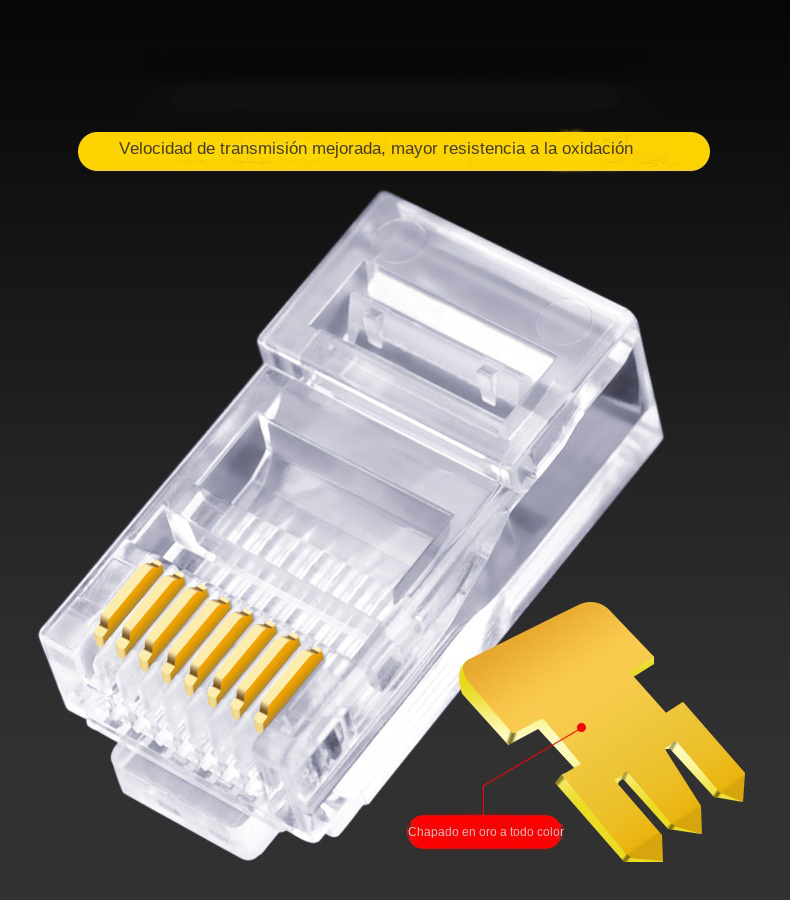 100pcs RJ45 Cat6 Cat5e Pass Th - Rj45 Jack 评论和价格