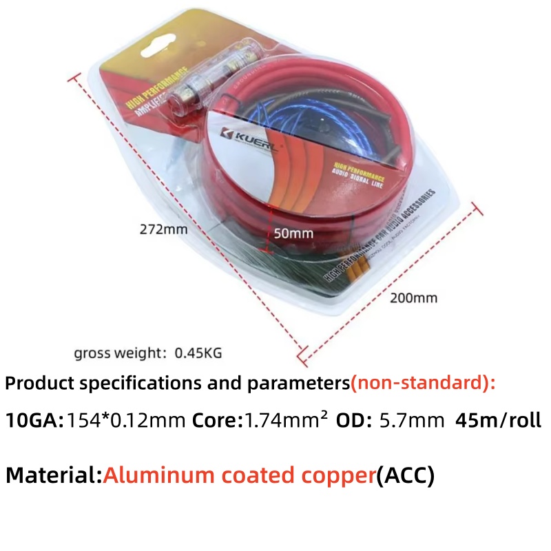 1200W Car Audio Wiring Kit 10G - Audio Jumper Wire 评论和价格