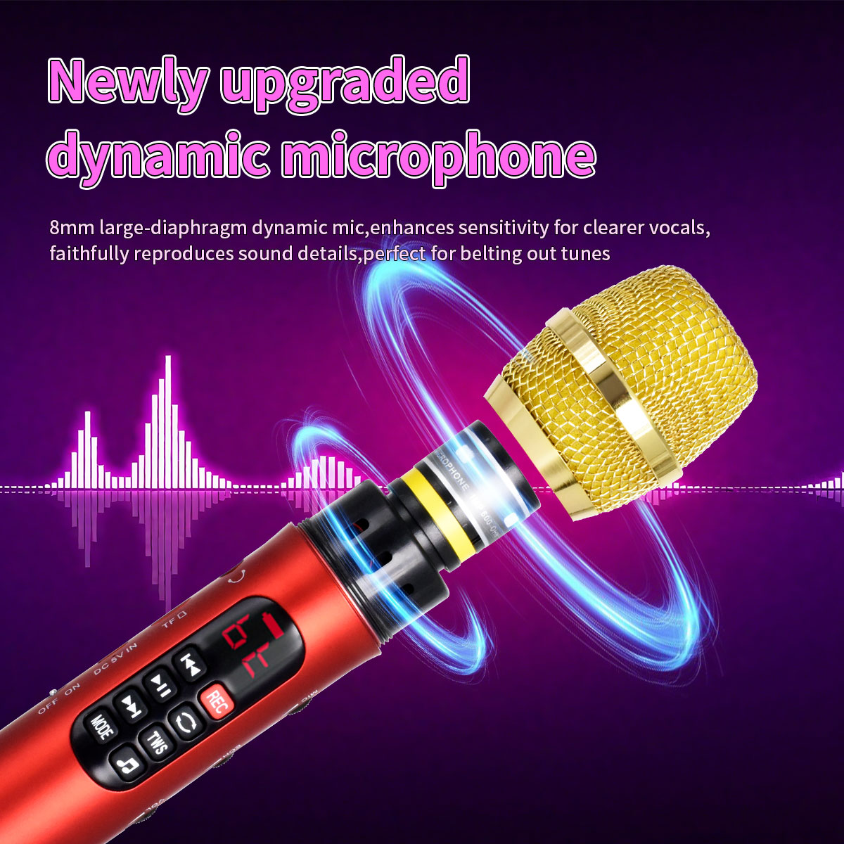 1 Piece of 28cm 25W/Pc Karaoke - Condenser Microphone Kit 评论和价格