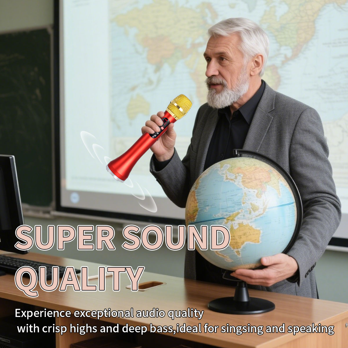 1 Piece of 28cm 25W/Pc Karaoke - Condenser Microphone Kit 评论和价格