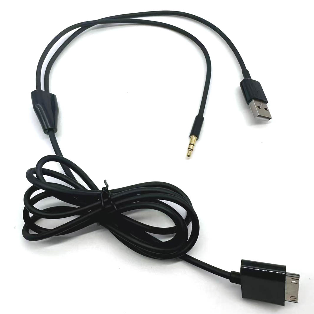 1pcs 30Pin to 3.5mm Car AUX Au - Audio Jumper Wire 评论和价格