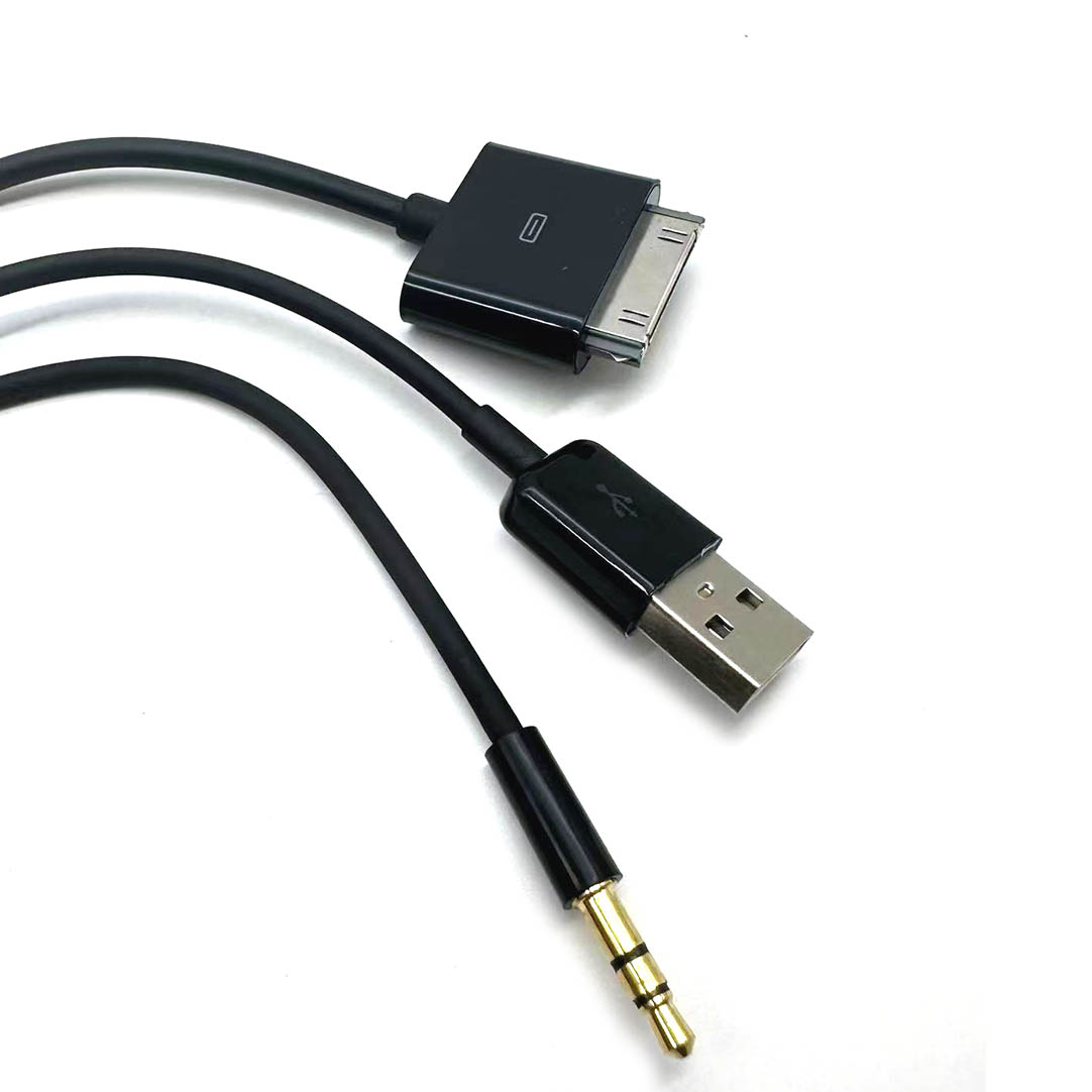 1pcs 30Pin to 3.5mm Car AUX Au - Audio Jumper Wire 评论和价格