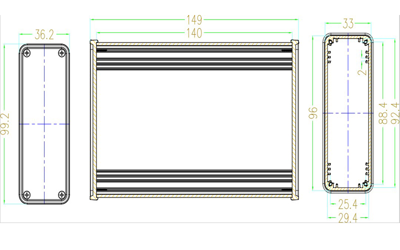 Aluminium Box Housing Case for - Speaker Enclosure 评论和价格